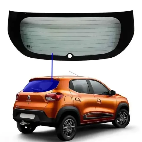 Vidro Renault Kwid Vigia 2018 - Verde - 1 Furo / Desembaçador Térmico / Serigrafia