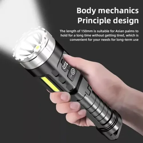 Lanterna LED recarregável led mini zoom acampamento ao ar livre