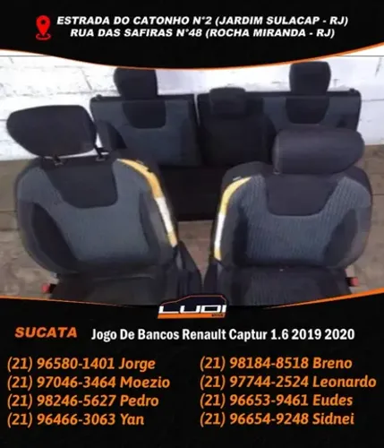 Jogo de bancos Renault Captur 1.6 2019 2020