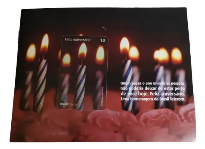 Cartao Telefonico Aniversario Brasil Telecom Raro T 5000 #av (Usado)