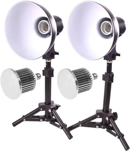 1 Kit de Iluminação PK-L45 com Luz Led 45w - Mini Estúdio Greika