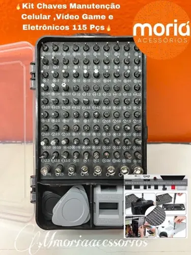 Kit Chaves Manutenção Celular ,Vídeo Game e Eletrônicos 115 Pçs
