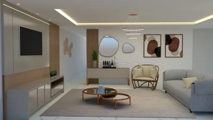 Render 3d Projeto de interiores 