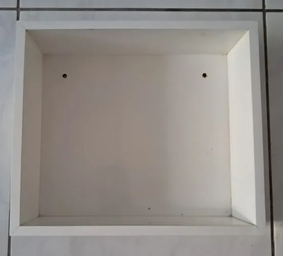 Nicho retangular branco 45x35x11cm em MDF só R$ 40,00