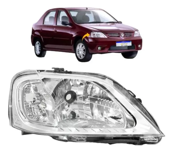 Farol Renault Logan 2007 2008 2009 2010 Novo Ld