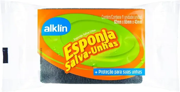 Esponja Abrasiva Multiuso Salva Unhas Dupla Face - Alklin