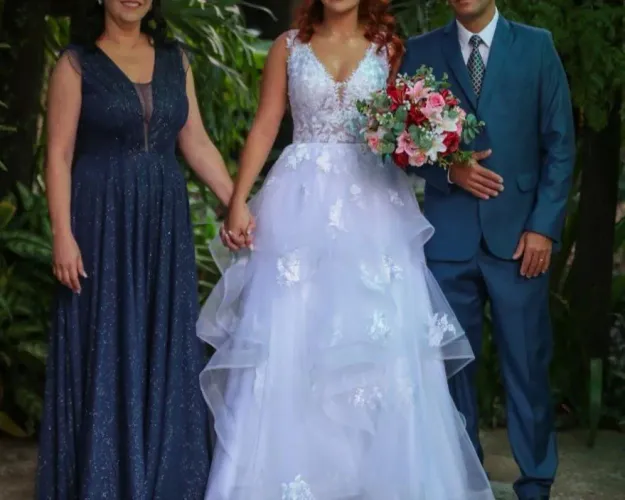 Vestido de Noiva modelo Boho - Branco