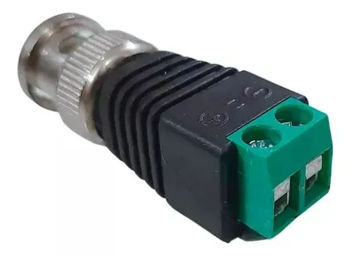 Conector Bnc Com Borne Para Cftv Dvr Câmeras Macho