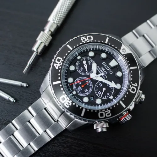 Relógio masculino Seiko cronógrafo, várias cores disponíveis 