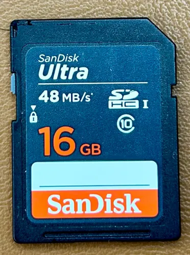 Cartão de Memória ORIGINAL SD SanDisk Ultra 16GB (48 MB/s) - Class 10