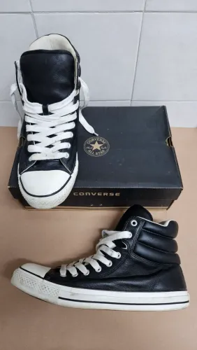 Tênis Converse All Star Padded Collar em Couro Preto