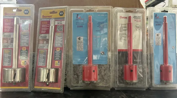 Kit de serra copo diamantada(40 à 65mm) valor do kit, valor unitário na descrição!