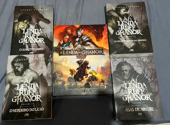Livros A Lenda de Ruff Ghanor Volumes 1, 2, 3 e 4 + A Lenda de Ghanor RPG