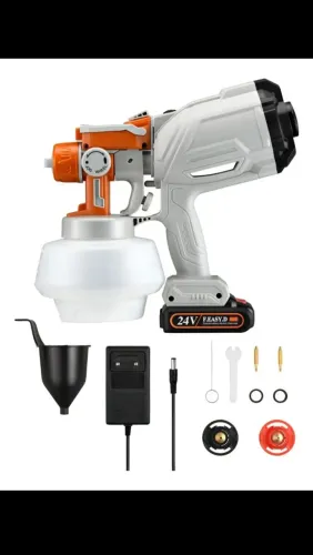 Pistola de Pintura Elétrica Sem Fio 24V - Ferramenta Profissional