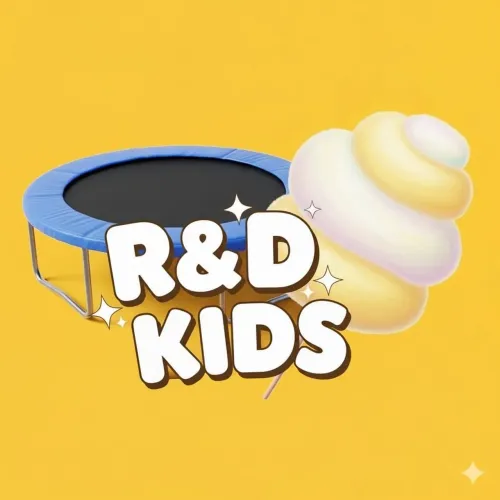 Pula-pula e algodão doce Cama Elástica Infantil - Diversão Garantida!