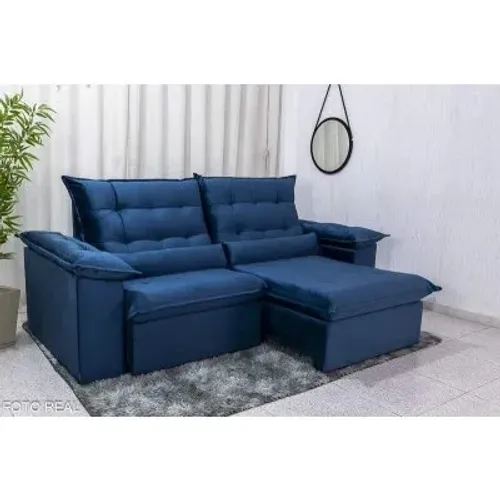 Sofá Retrátil Reclinável Emanuelly 2.00m Molas Bonnel rf976