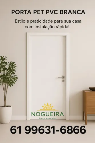 Kit porta branca Pet pvc instalada (a partir de 3 uni)