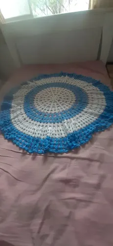 jogo de toalhas de mesa de crochê