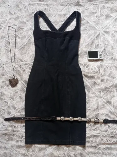 Vestido preto M y2k babylook
