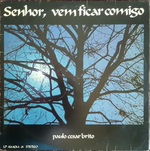 Lp Vinil Gospel Evangélico - Paulo César Brito - Senhor, Vem Ficar Comigo - com encarte