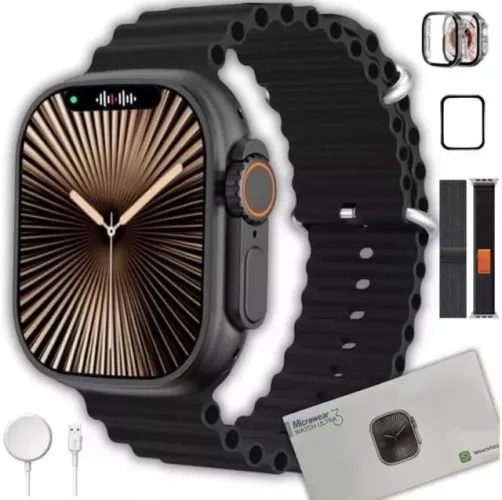 Relogio Smartwatch Ultra U4 Series 10 49mm Chatgpt Gps Nfc +Brindes, Microwear