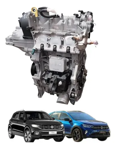 Motor Parcial Vw Nivus T-cross 1.0 Turbo 200 Tsi 3cc 128cv