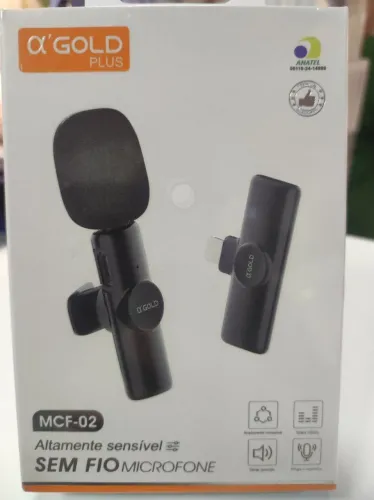 Microfone Sem Fio para Celular A'Gold MCF-02