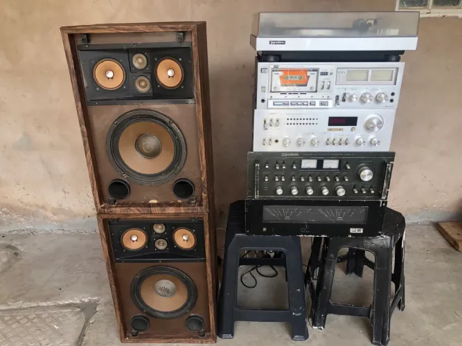 Sansui SP-1200A, Gradientes , Pré P1, AmpHA2, TD DD100Q, Deck CCE7070