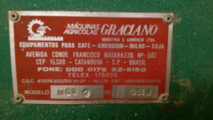 Mesa Densimétrica para separação de grãos
