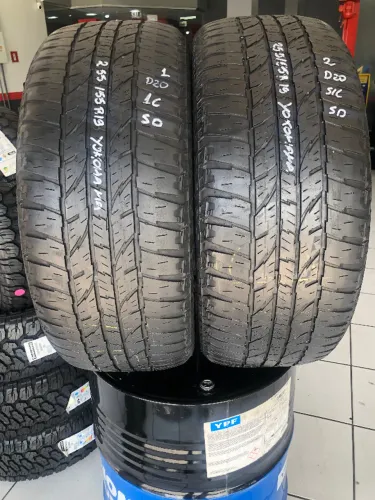 KIT 02 PNEUS 255/55R19 YOKOHAMA GEOLANDAR A/T GO15 111H (USADOS)