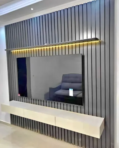PAINEL NOBRE RIPADO 100% MDF COM LED