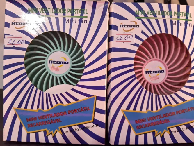 Mini Ventilador Portátil Recarregável Atomo