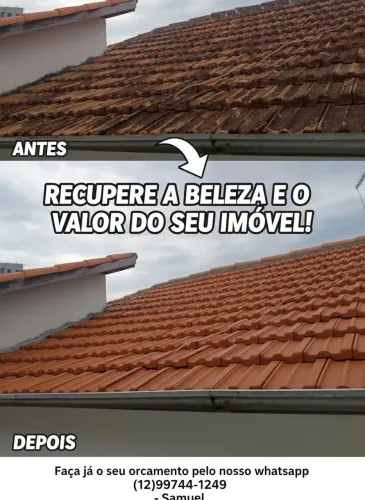 Limpeza de telhados e calçadas 