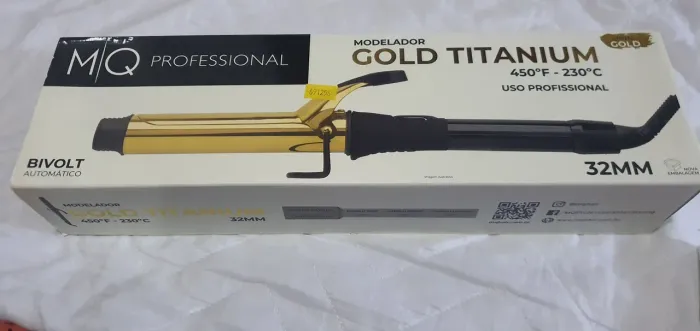 Modelador de Cachos MQ Professional Gold Titanium 32mm