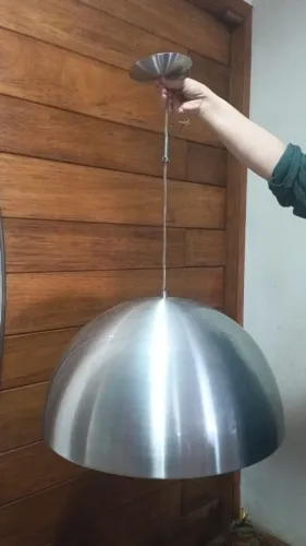 Luminária Pendente Moderna em Aço inox YamamuraEscovado
