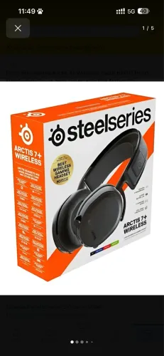 Fone Steelseries Arctis 7+ Wireless Preto 61470 Preto (Usado)