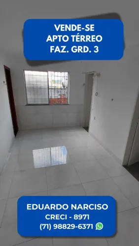 VENDO APARTAMENTO TÉRREO FAZENDA GRANDE 3
