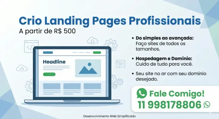 Faço sites para sua empresa/negócio!
