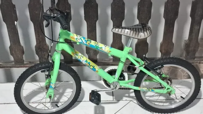 Bicicleta Infantil Aro 16 Super Mario com Capacete | Jardim Leopoldina Zona Norte