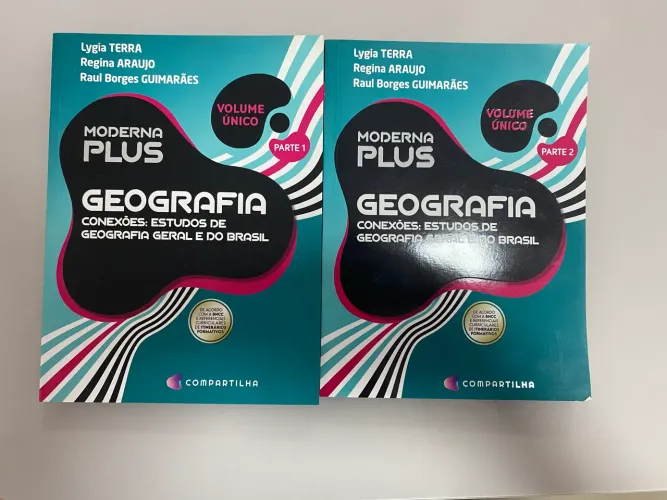 Livros Moderna Plus - Geografia Vol. Único Parte 1 e Parte 2