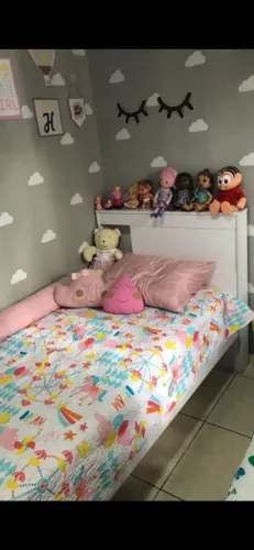 Cama Solteiro com Nicho - Sem Colchão