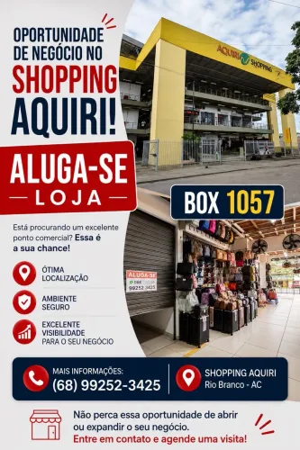Alugo loja no shopping Aquiri