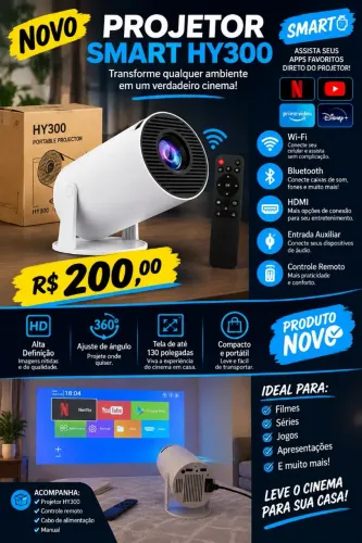 Projetor hy300 smart novo Jundiaí SP
