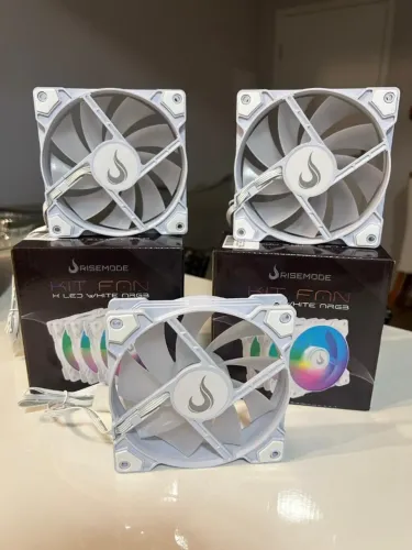 3 Fans Ventoinhas Brancas ARGB 120mm