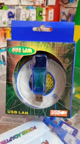 Placa de Rede Externa Adaptador USB para RJ45 Lan Ethernet - Novo
