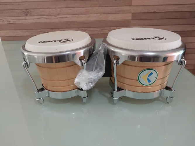 Bongo pele animal 8p madeira natural Luen