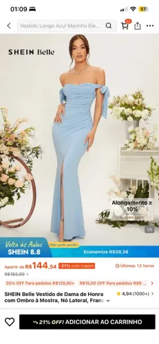 Vestido de Dama de honra roda Bebê
