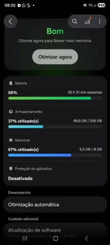 A07 256 Gb e 8 gb ram