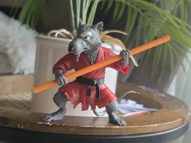 Boneco Mestre Splinter - Tartarugas Ninja (20 cm)