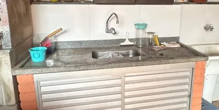 Bancada em granito com cuba